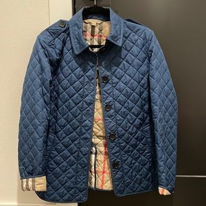 Burberry quilted jacket medium blue